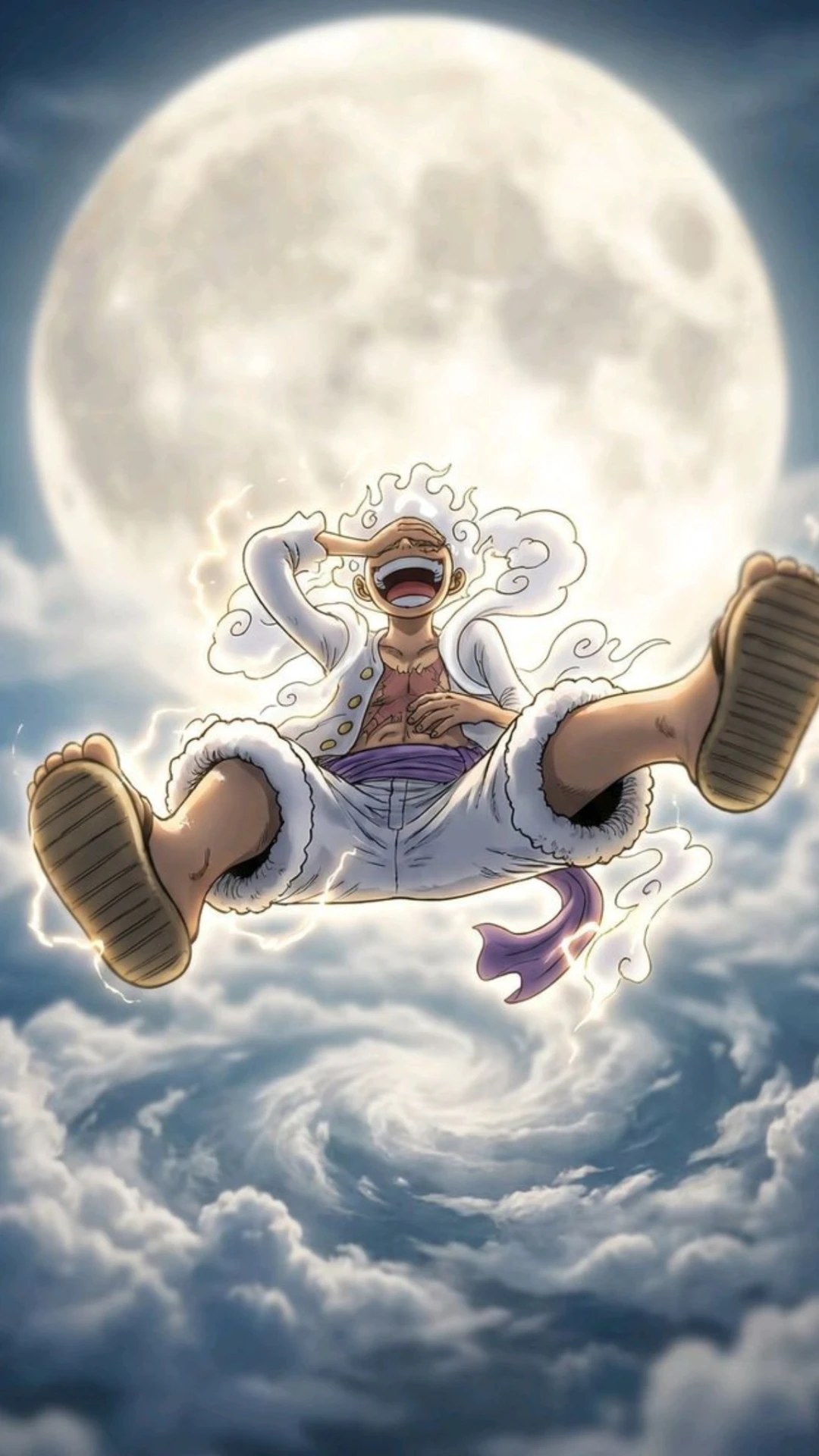 Illustration One Piece sous la pleine lune