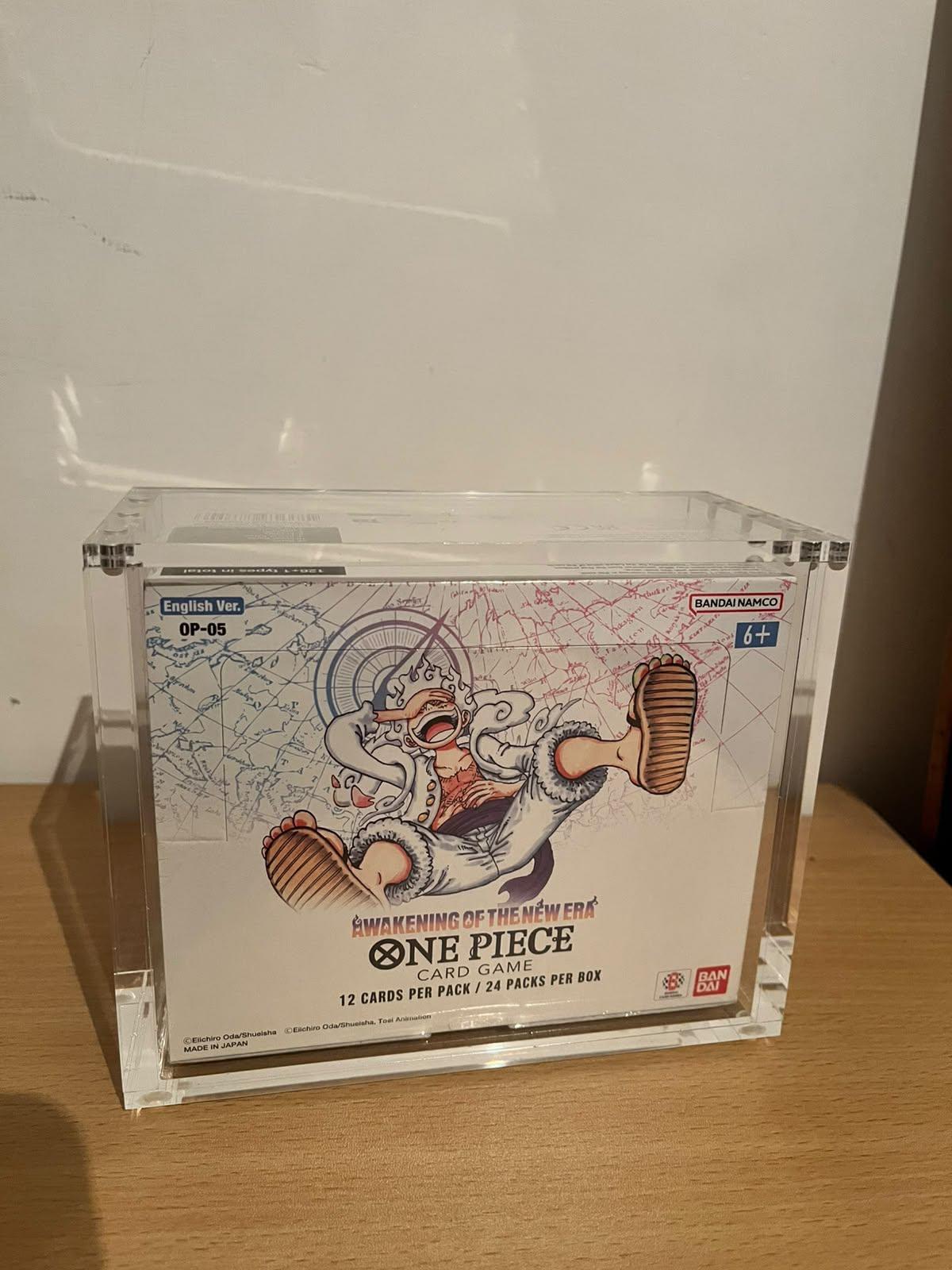Box di protezione in acrilico per display One Piece OP-05 Awakening of the New Era